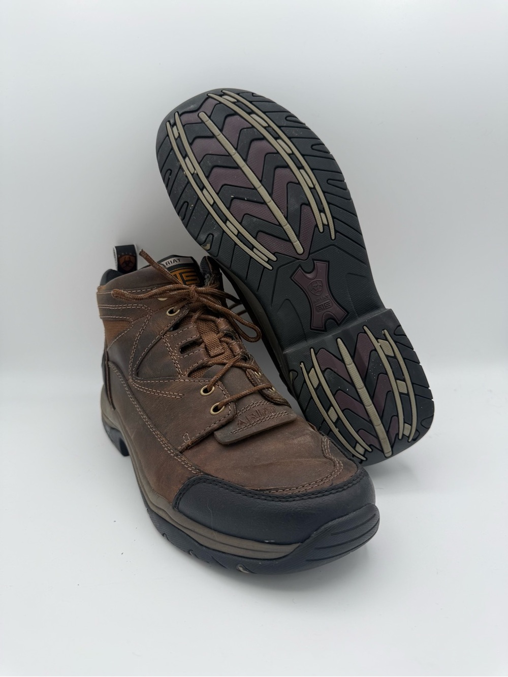 Men's Ariat Terrain H2O Brown Black Athletic Waterproof Hiking Boots Sz 10.5  EE